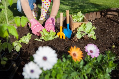 Site inspection notes and project checklist for landscaping work